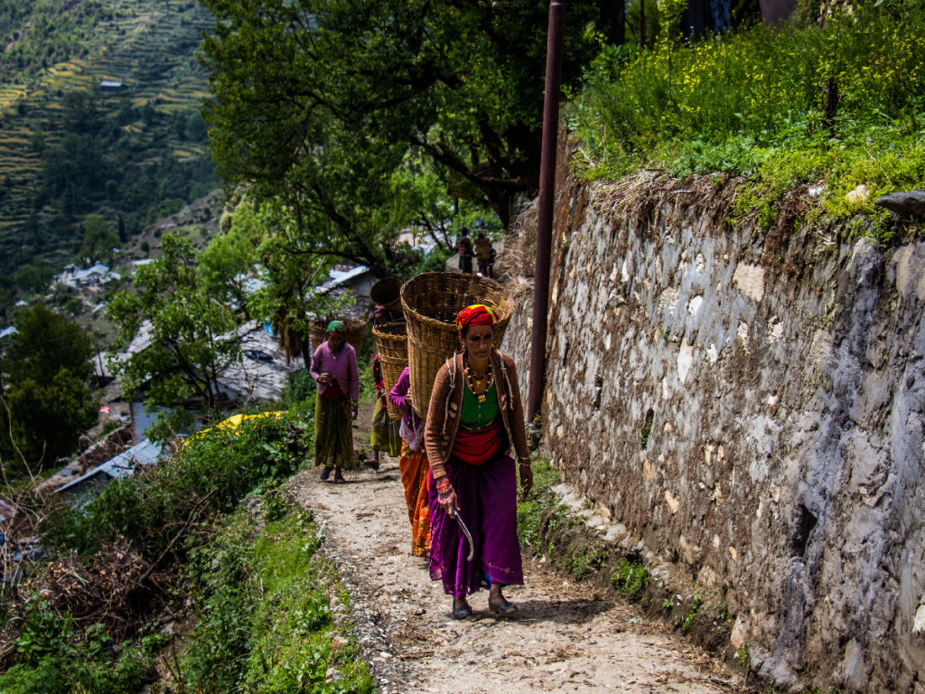 Agoda women set off to gather fodder