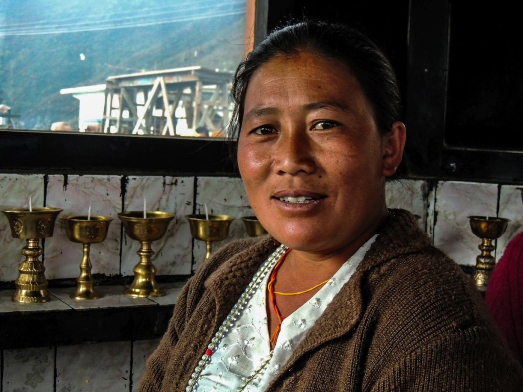 Monpa Woman in Bomdila Monastery