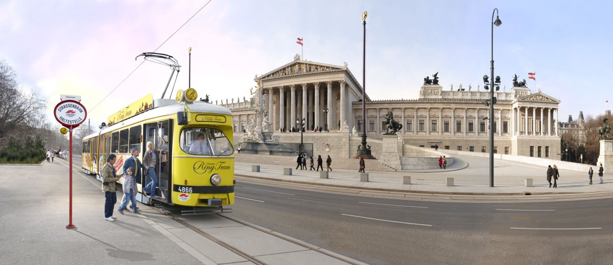 Vienna Tram Haltestelle Parlament